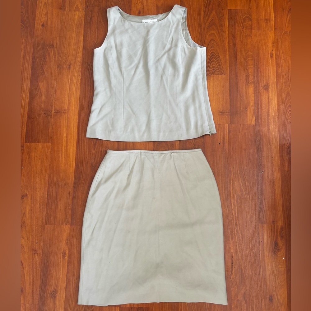 Casual Corner Vintage Two Piece Silk Set